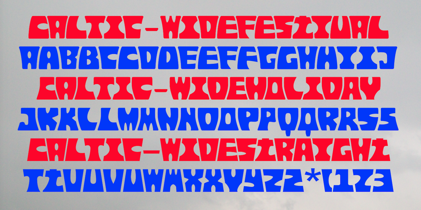 Caltic Wide Holiday Font preview